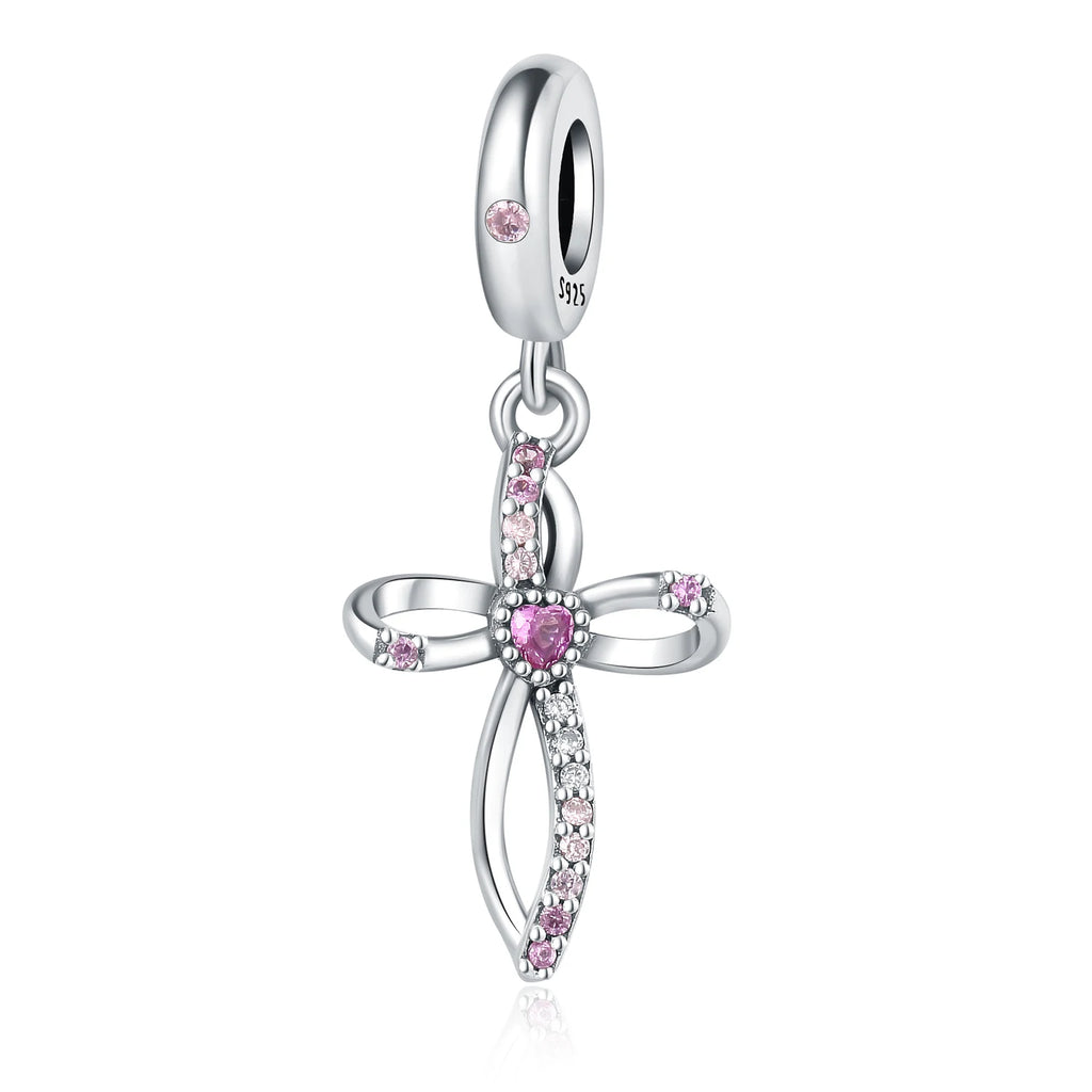 Celestial Blessings: Sterling Silver Angel & Cross Charm Pendants Range