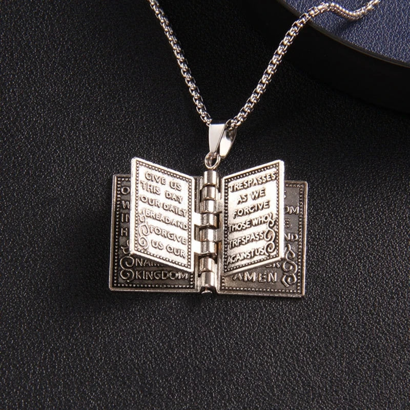 Enduring Word: Cross-Symbol Faith Necklace – Stainless Steel Chain