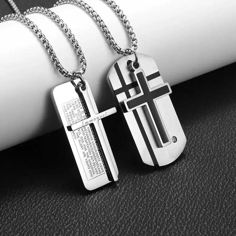 Enduring Faith: Stainless Steel Cross Pendant Necklace Range