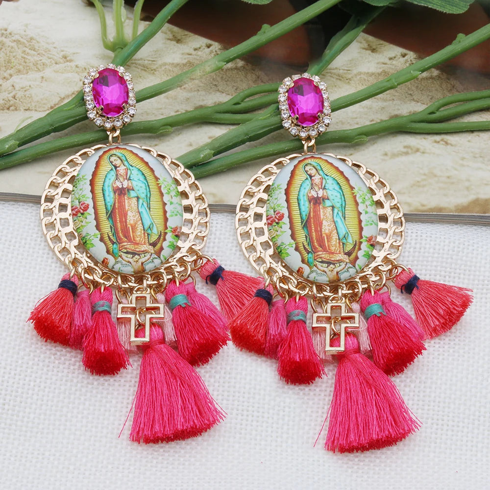 Festival Ready: Bohemia Cross Dangle Earring Range with Long Tassels