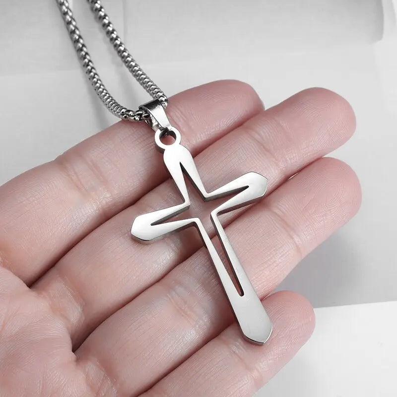 Enduring Faith: Stainless Steel Cross Pendant Necklace Range