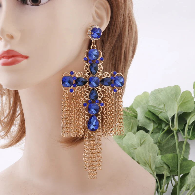 Festival Ready: Bohemia Cross Dangle Earring Range with Long Tassels