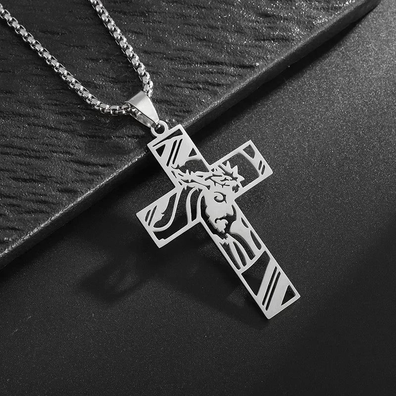 Enduring Faith: Stainless Steel Cross Pendant Necklace Range