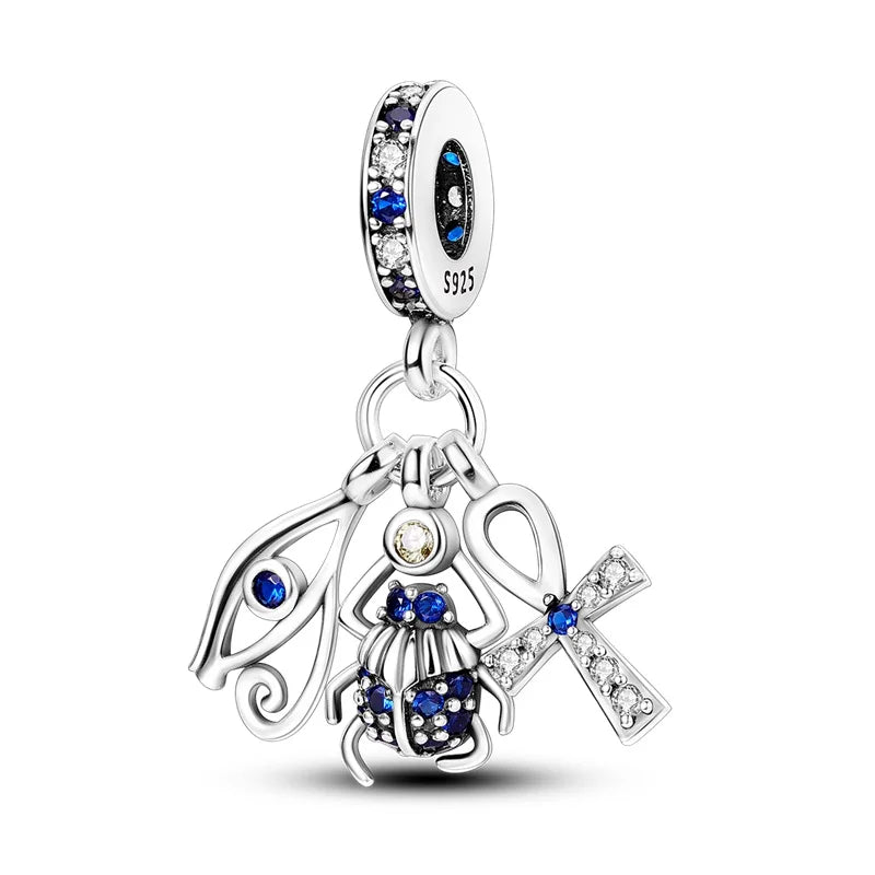 Celestial Blessings: Sterling Silver Angel & Cross Charm Pendants Range