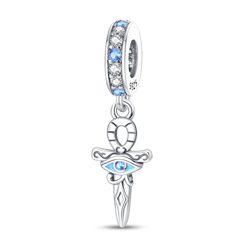 Celestial Blessings: Sterling Silver Angel & Cross Charm Pendants Range