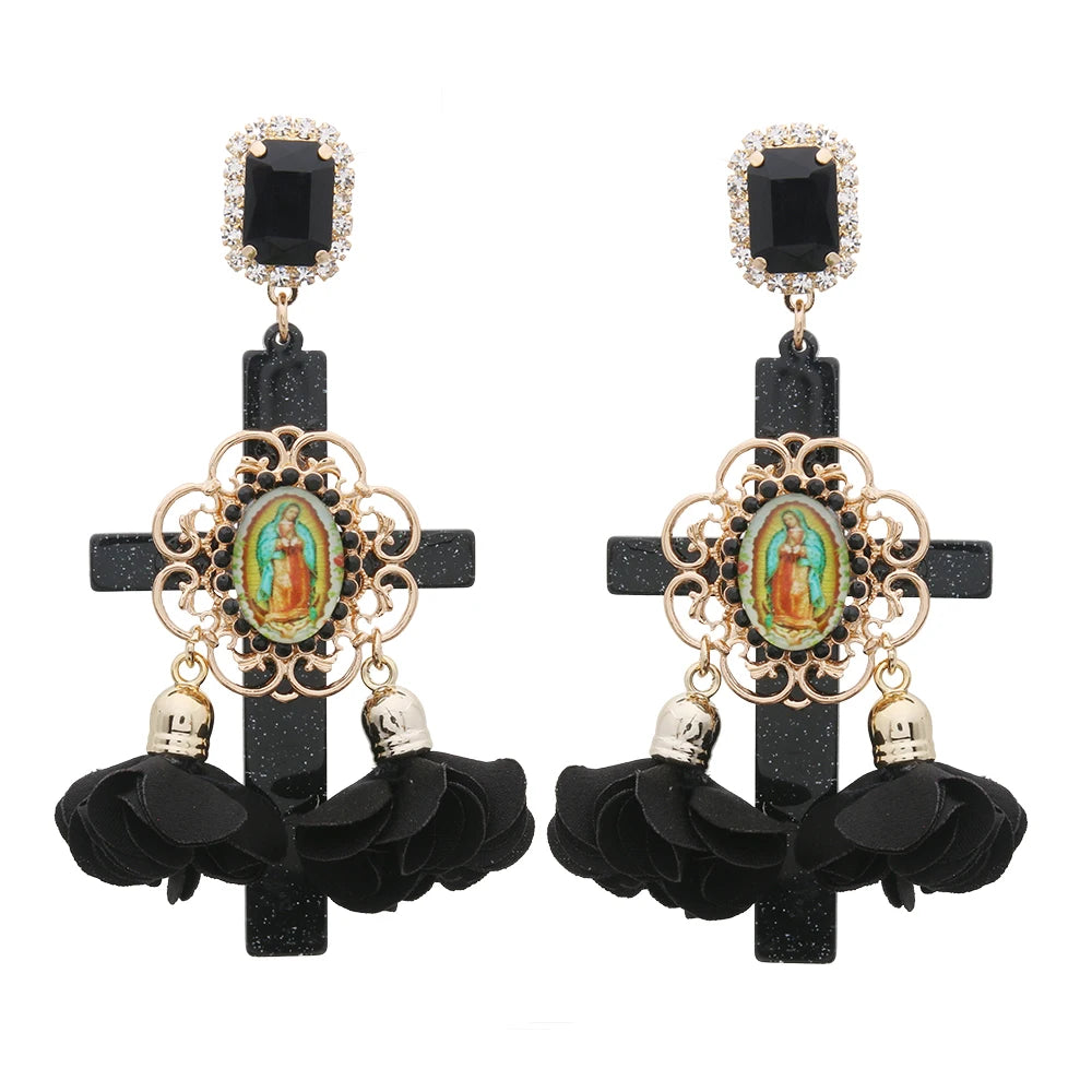 Festival Ready: Bohemia Cross Dangle Earring Range with Long Tassels