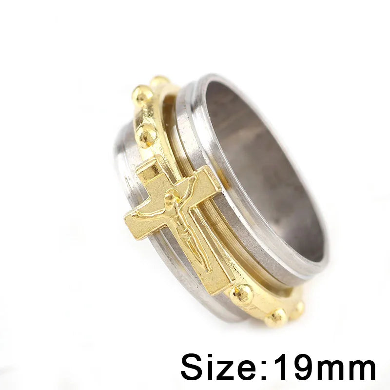 Sacred Art: Crucifixion Ring – Stainless Steel