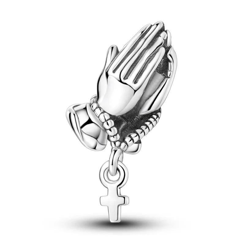 Celestial Blessings: Sterling Silver Angel & Cross Charm Pendants Range