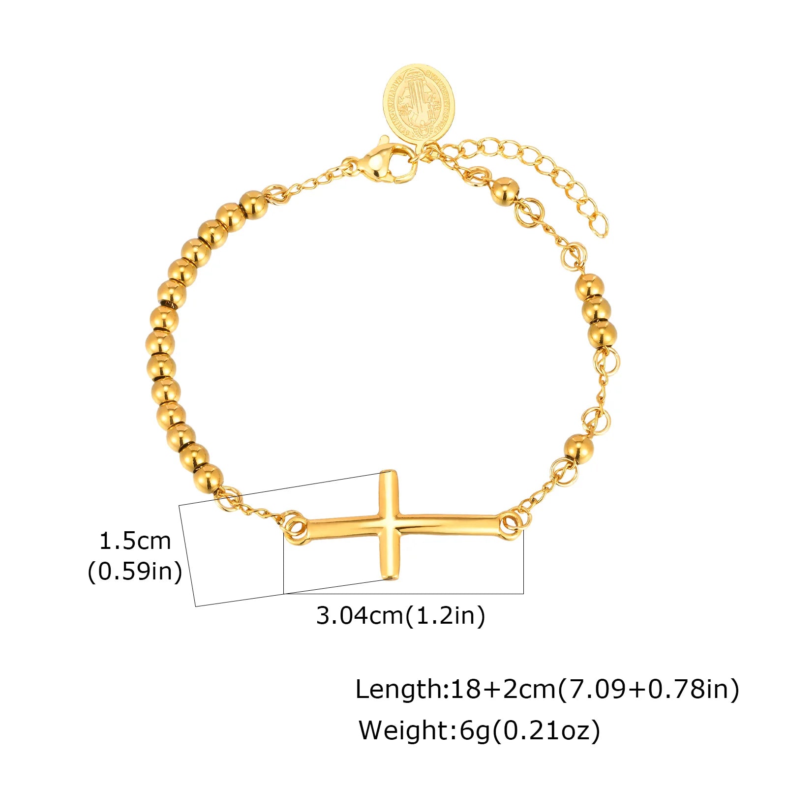 Amulet of Protection: Saint Benedict Cross Bracelet Range – Stainless Steel