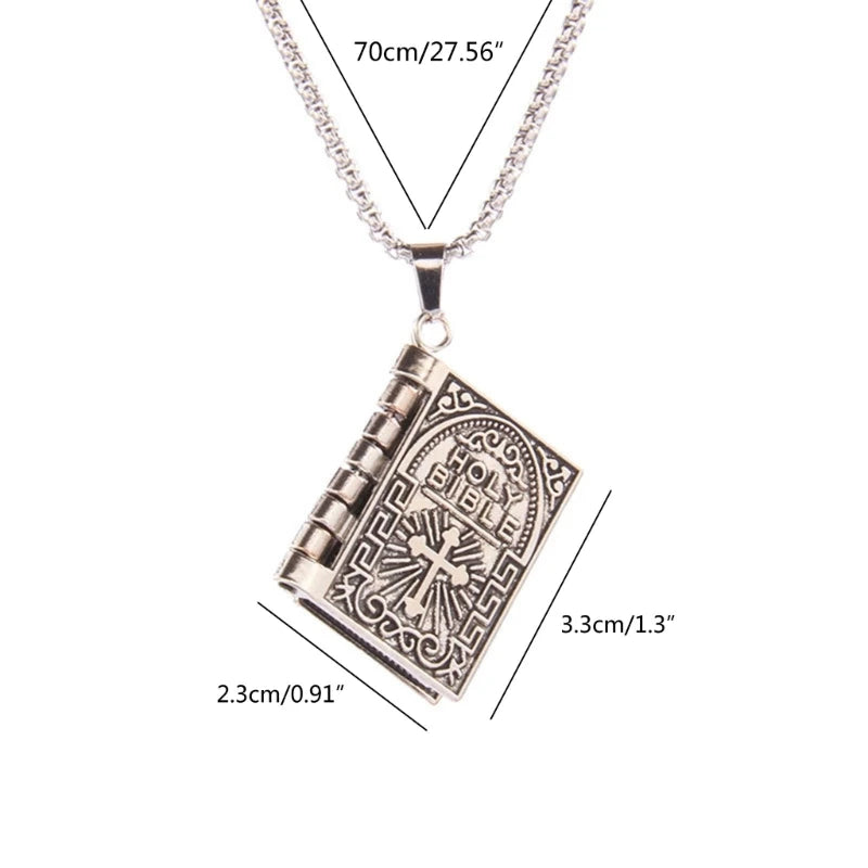 Enduring Word: Cross-Symbol Faith Necklace – Stainless Steel Chain