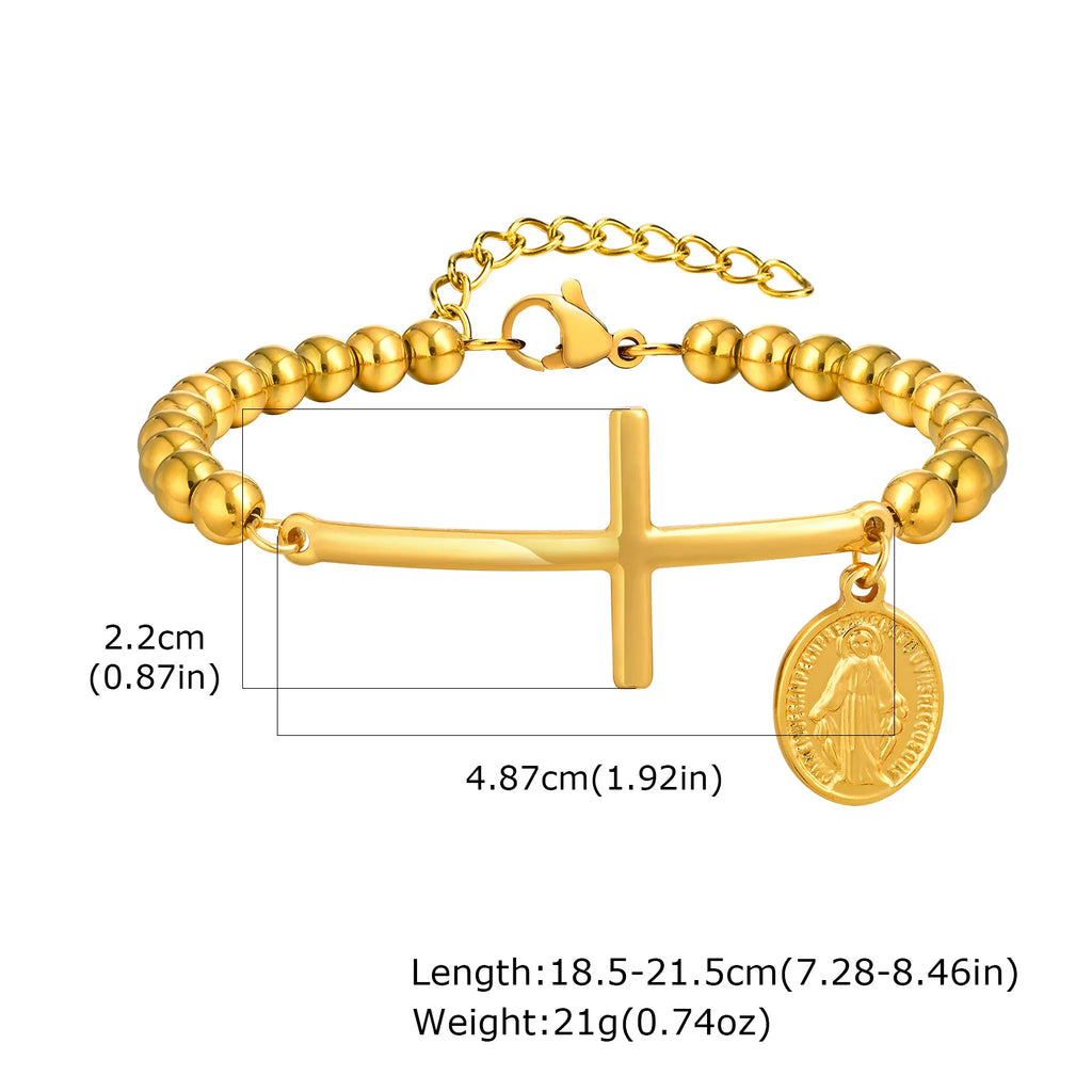 Amulet of Protection: Saint Benedict Cross Bracelet Range – Stainless Steel