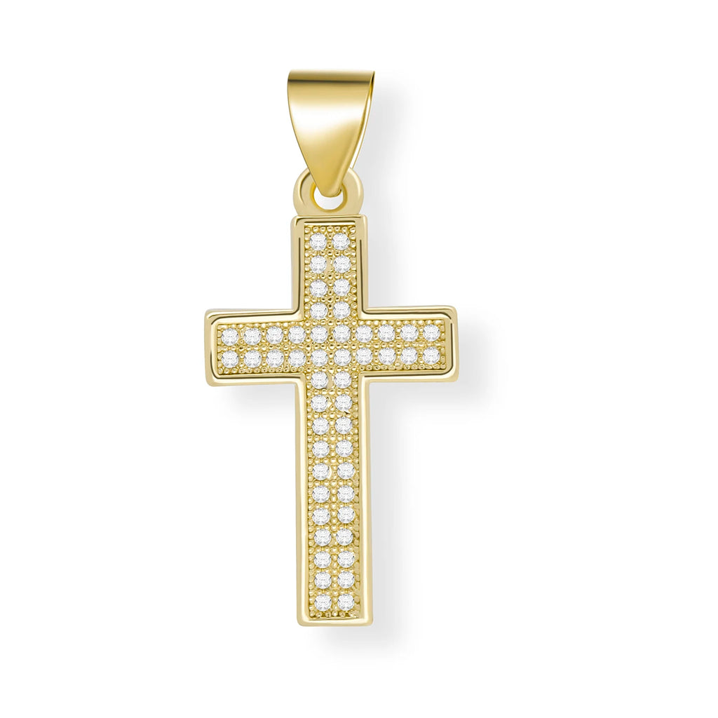 Maximum Sparkle: Cubic Zirconia Crystal Cross Pendants Collection