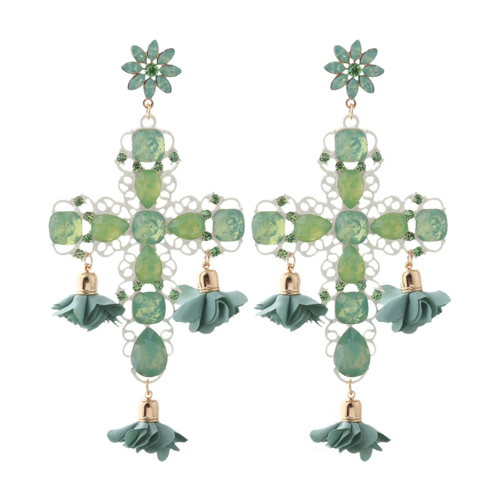 Festival Ready: Bohemia Cross Dangle Earring Range with Long Tassels