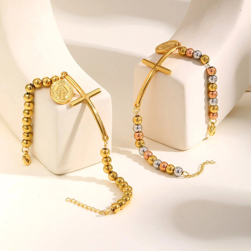 Amulet of Protection: Saint Benedict Cross Bracelet Range – Stainless Steel