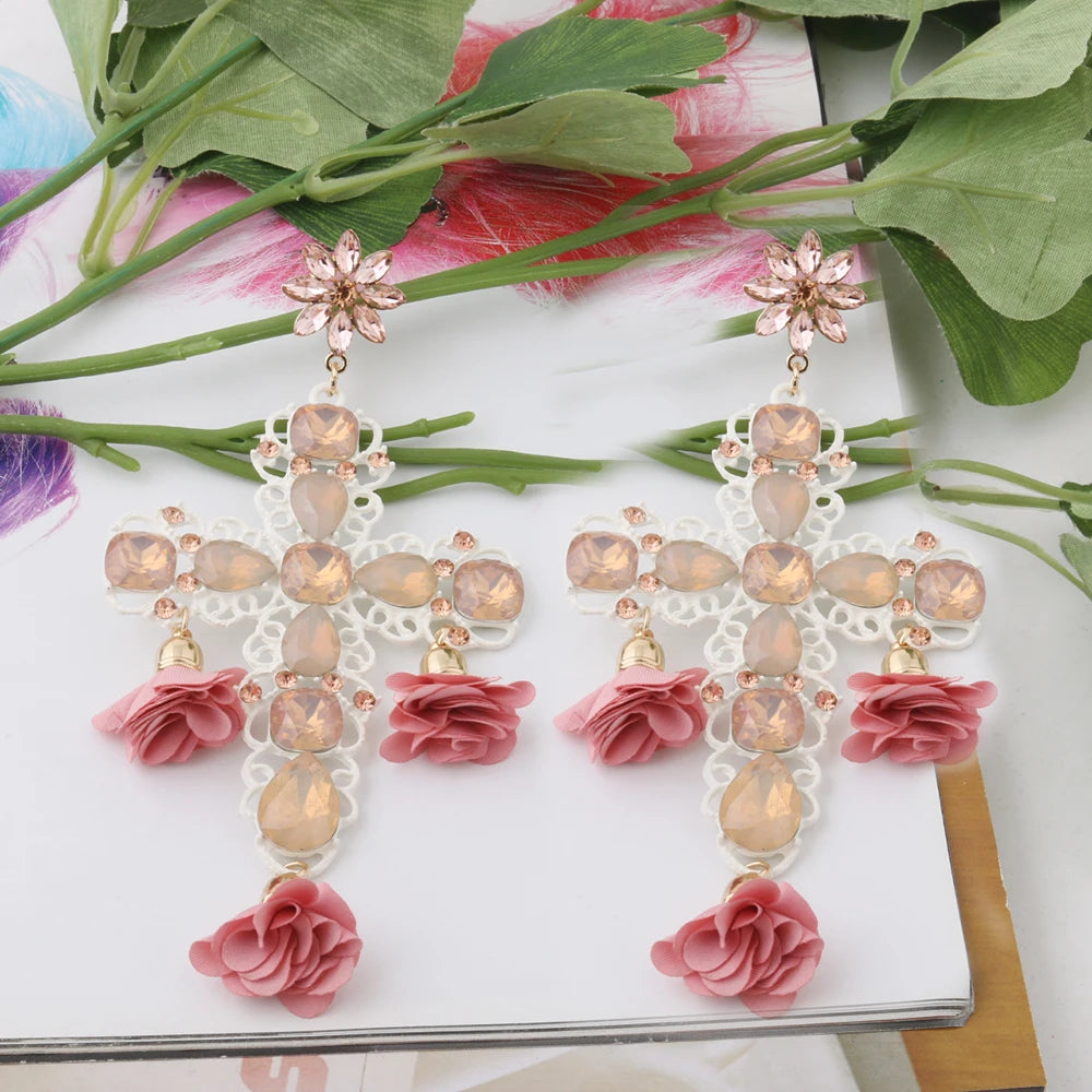 Festival Ready: Bohemia Cross Dangle Earring Range with Long Tassels