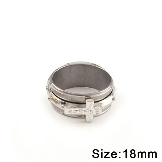 Sacred Art: Crucifixion Ring – Stainless Steel