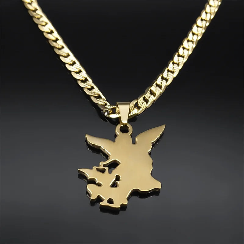Archangel's Shield: Saint Michael Protection Medallion Necklace