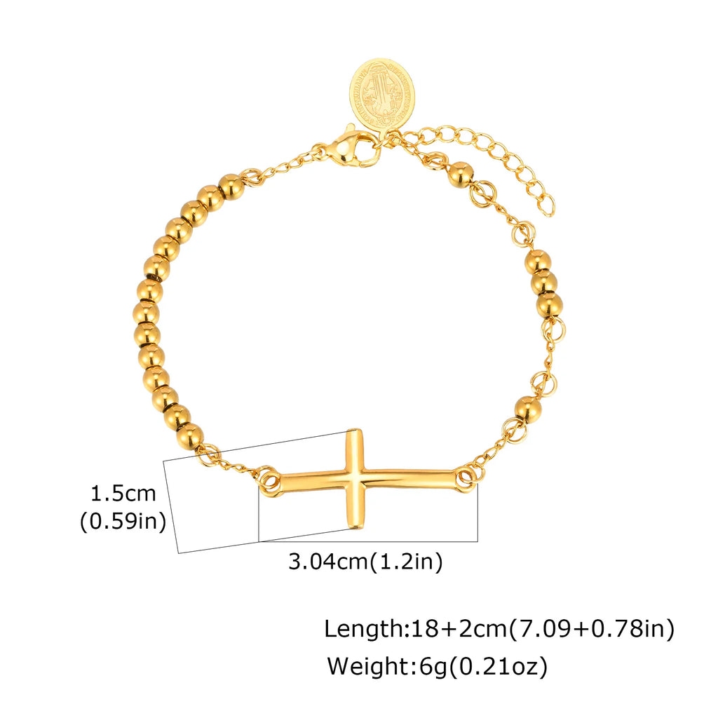 Amulet of Protection: Saint Benedict Cross Bracelet Range – Stainless Steel