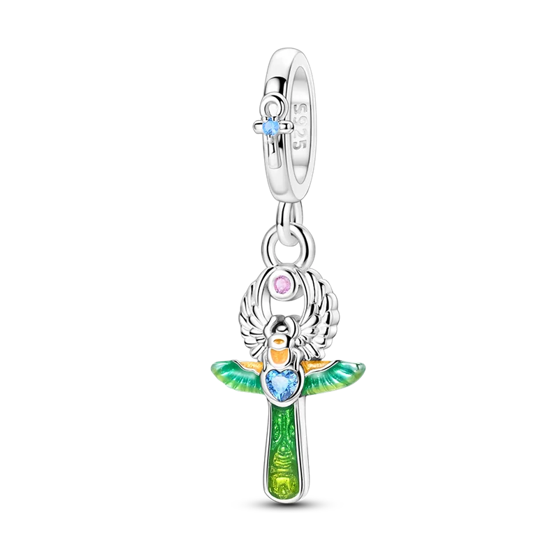 Celestial Blessings: Sterling Silver Angel & Cross Charm Pendants Range