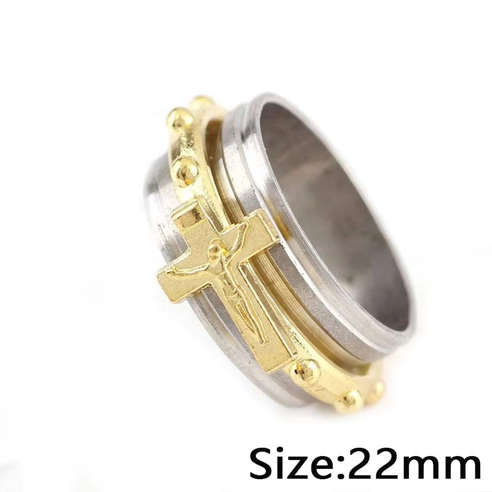 Sacred Art: Crucifixion Ring – Stainless Steel
