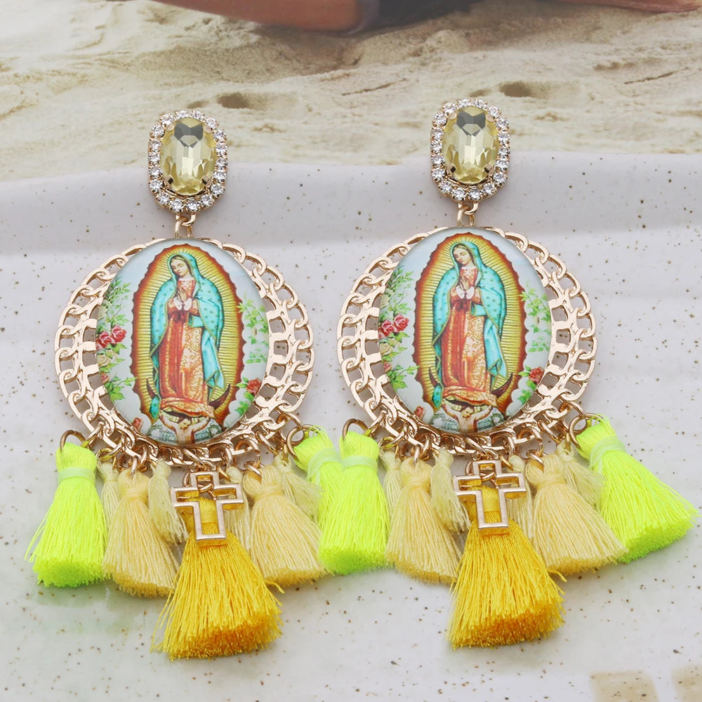 Festival Ready: Bohemia Cross Dangle Earring Range with Long Tassels