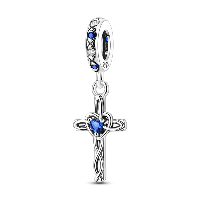 Celestial Blessings: Sterling Silver Angel & Cross Charm Pendants Range