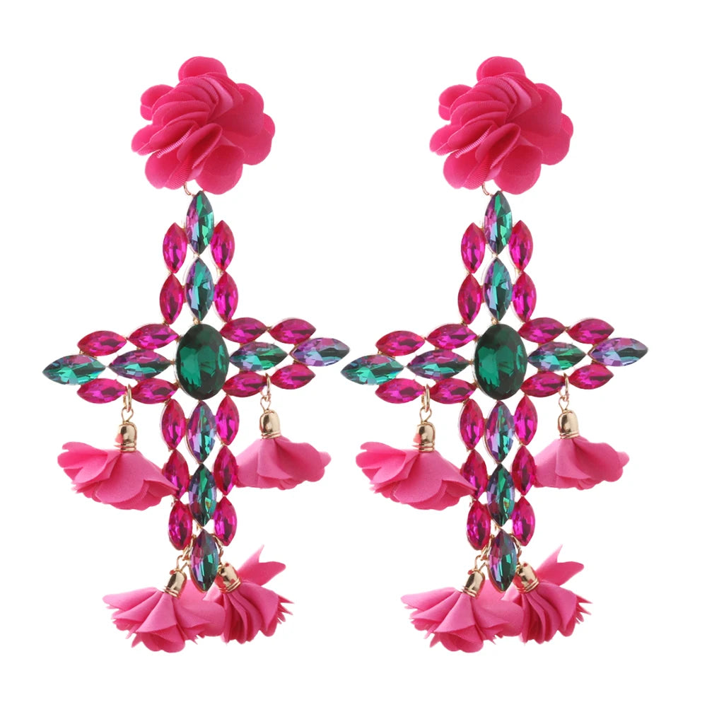 Festival Ready: Bohemia Cross Dangle Earring Range with Long Tassels