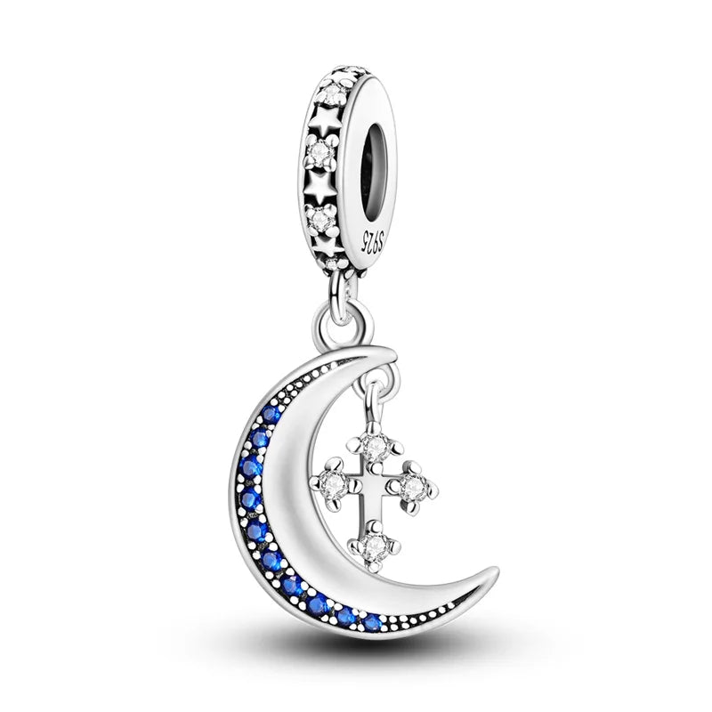 Celestial Blessings: Sterling Silver Angel & Cross Charm Pendants Range