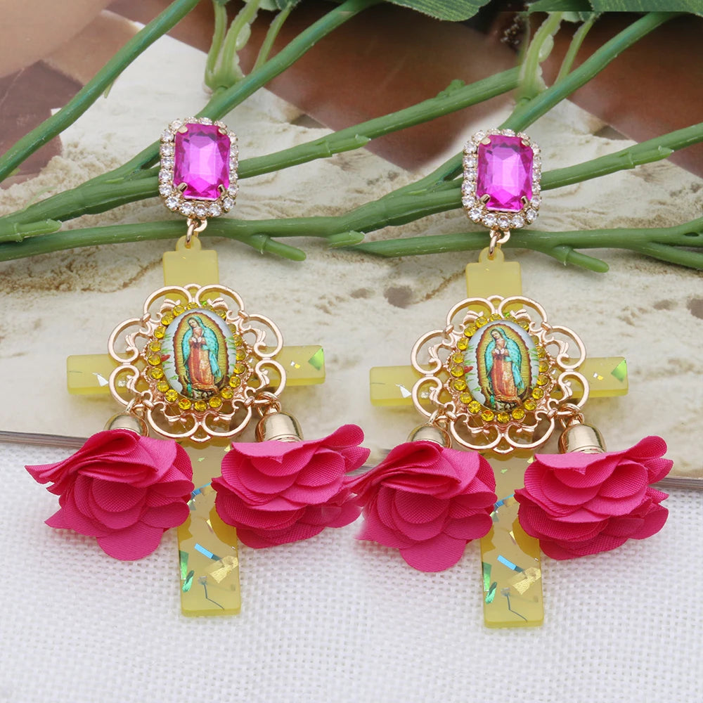 Festival Ready: Bohemia Cross Dangle Earring Range with Long Tassels