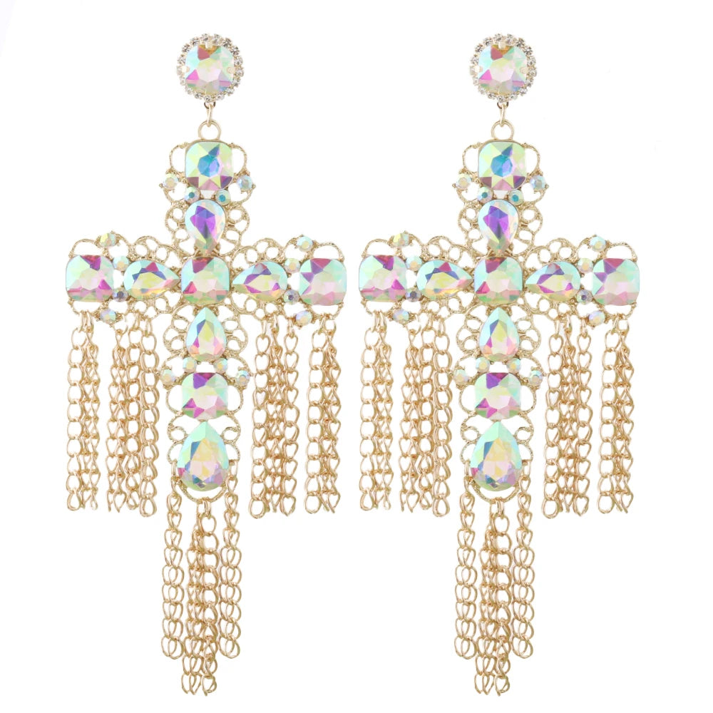 Festival Ready: Bohemia Cross Dangle Earring Range with Long Tassels