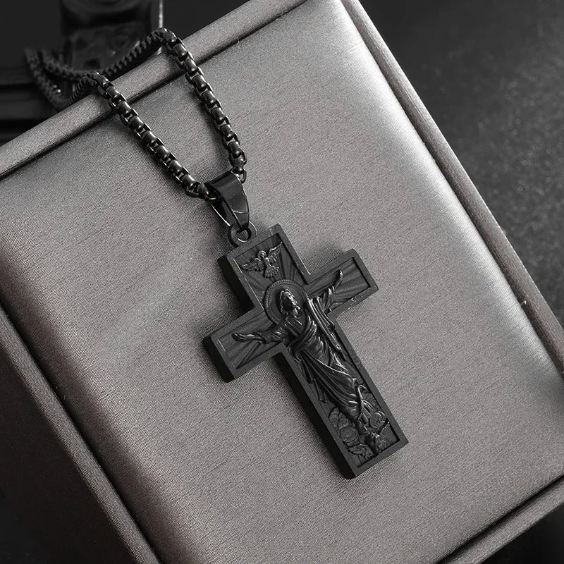 Enduring Faith: Stainless Steel Cross Pendant Necklace Range