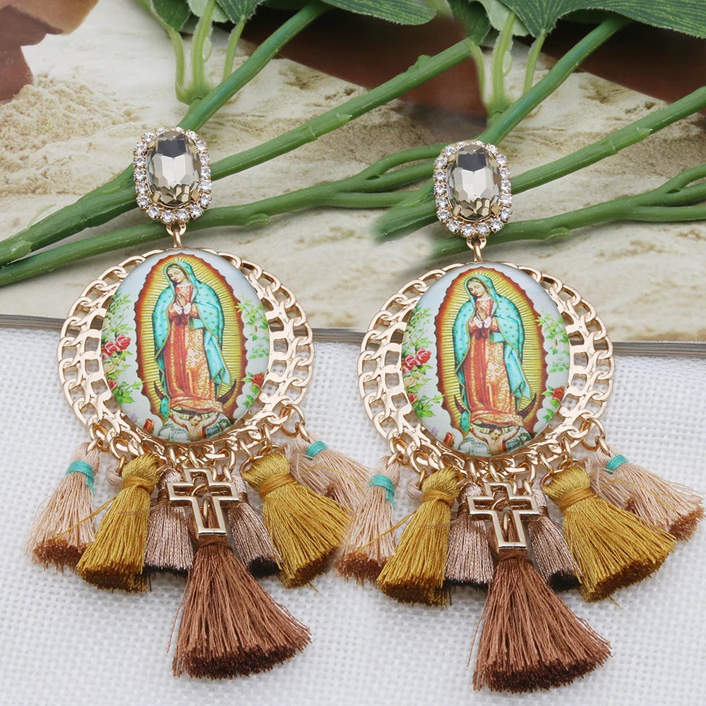 Festival Ready: Bohemia Cross Dangle Earring Range with Long Tassels