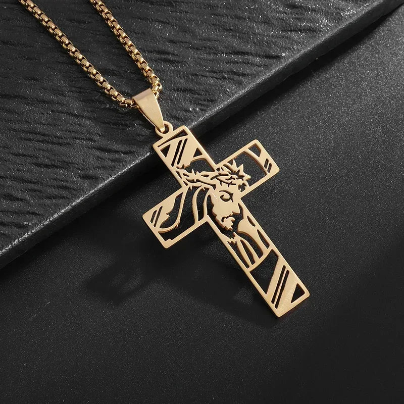 Enduring Faith: Stainless Steel Cross Pendant Necklace Range