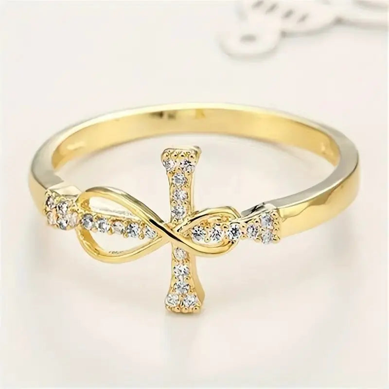 Radiant Faith: The Zircon Cross Ring – Accessible Luxury