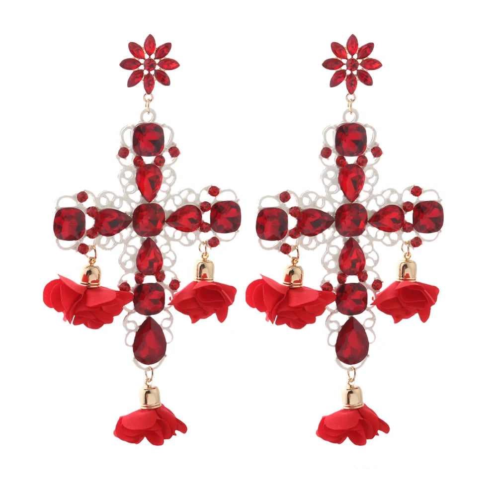 Festival Ready: Bohemia Cross Dangle Earring Range with Long Tassels