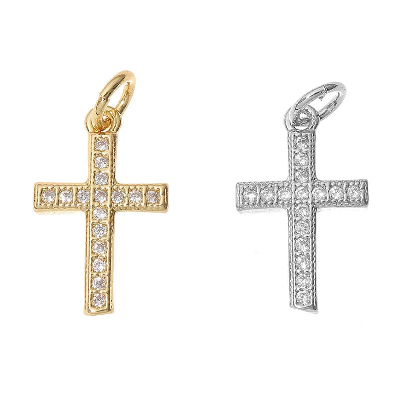 Maximum Sparkle: Cubic Zirconia Crystal Cross Pendants Collection