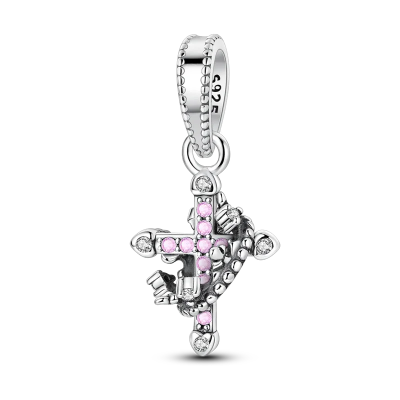 Celestial Blessings: Sterling Silver Angel & Cross Charm Pendants Range
