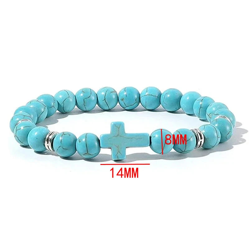 Earthy Devotion: Natural Stone & Wood Beaded Prayer Bracelet