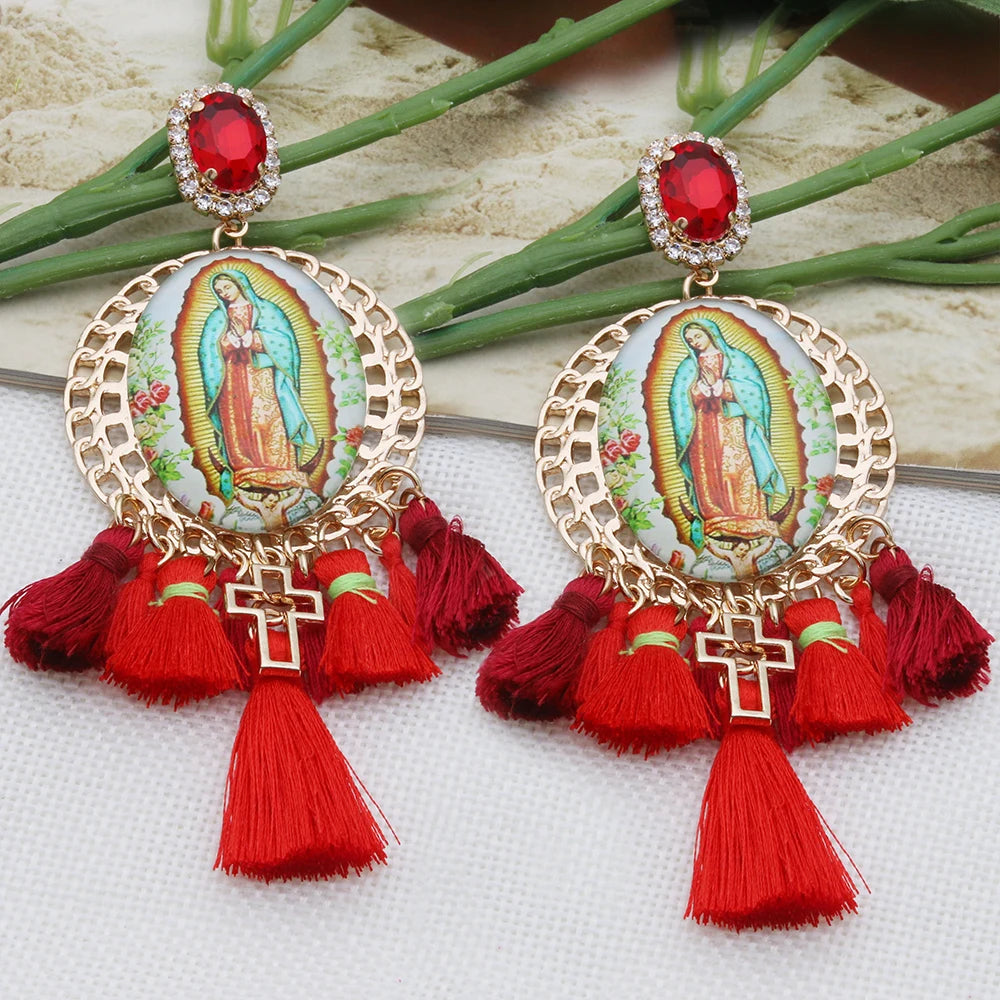 Festival Ready: Bohemia Cross Dangle Earring Range with Long Tassels