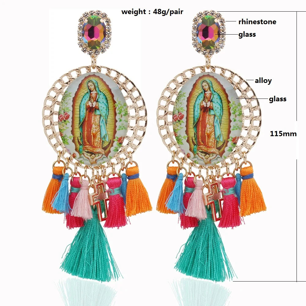 Festival Ready: Bohemia Cross Dangle Earring Range with Long Tassels