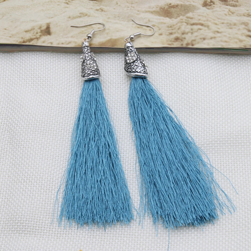 Festival Ready: Bohemia Cross Dangle Earring Range with Long Tassels