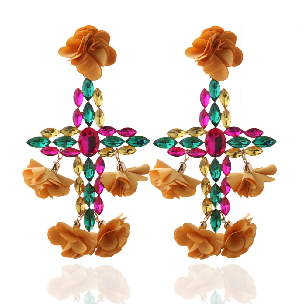 Festival Ready: Bohemia Cross Dangle Earring Range with Long Tassels