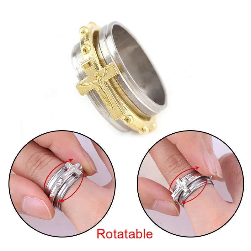 Sacred Art: Crucifixion Ring – Stainless Steel