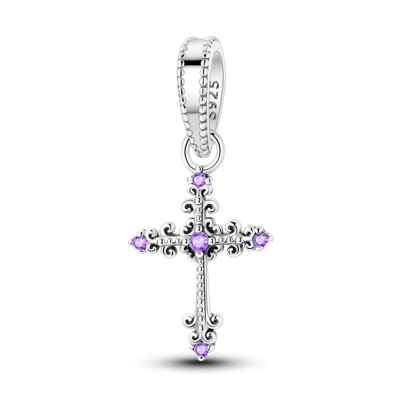 Celestial Blessings: Sterling Silver Angel & Cross Charm Pendants Range