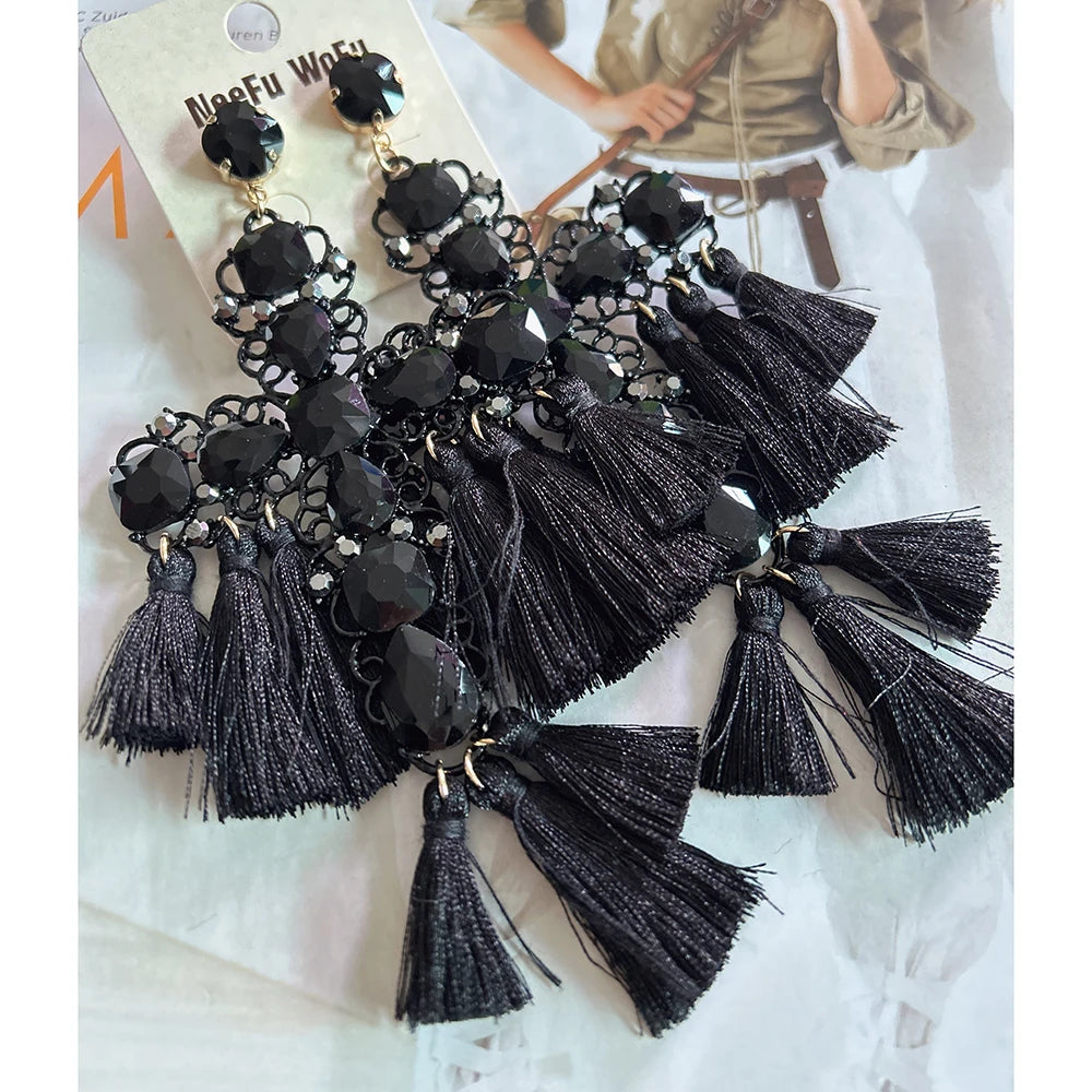 Festival Ready: Bohemia Cross Dangle Earring Range with Long Tassels