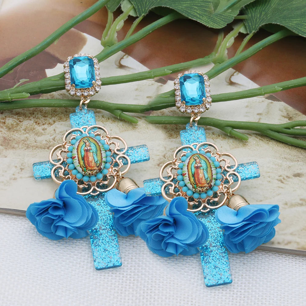 Festival Ready: Bohemia Cross Dangle Earring Range with Long Tassels