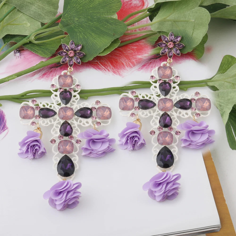 Festival Ready: Bohemia Cross Dangle Earring Range with Long Tassels