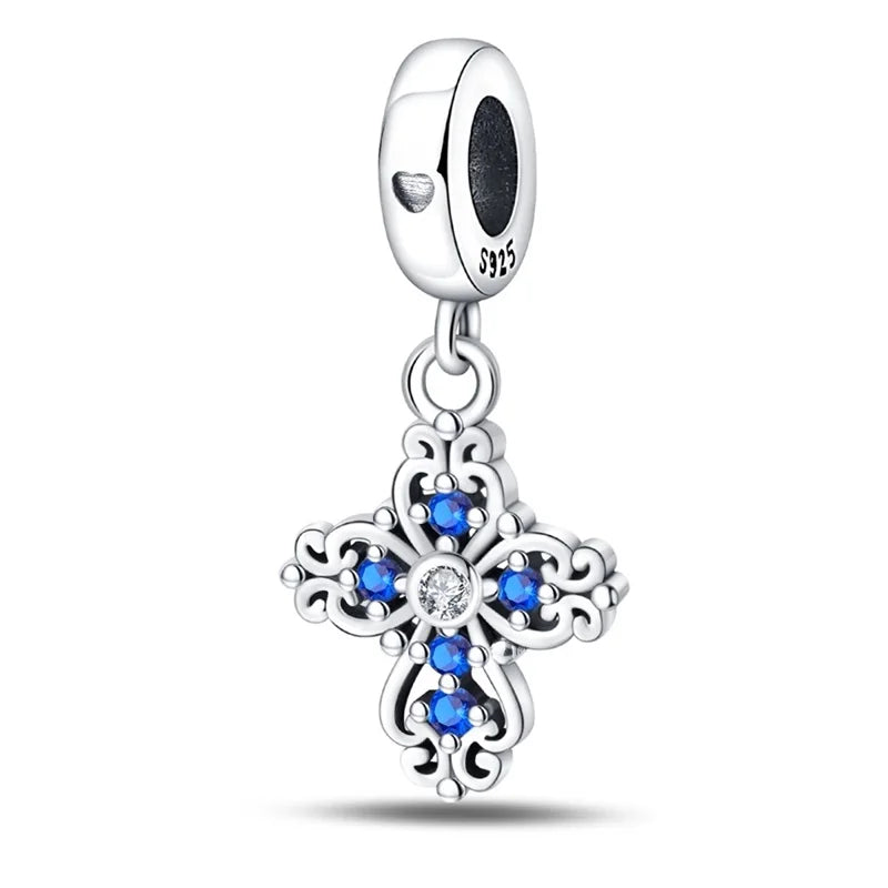 Celestial Blessings: Sterling Silver Angel & Cross Charm Pendants Range