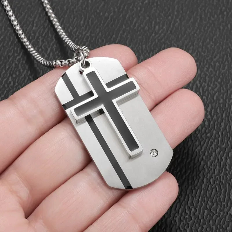 Enduring Faith: Stainless Steel Cross Pendant Necklace Range