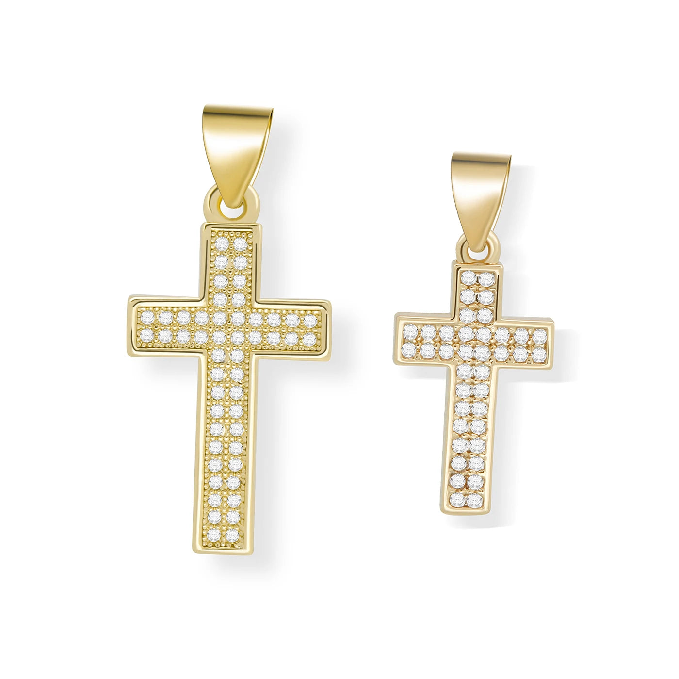 Maximum Sparkle: Cubic Zirconia Crystal Cross Pendants Collection
